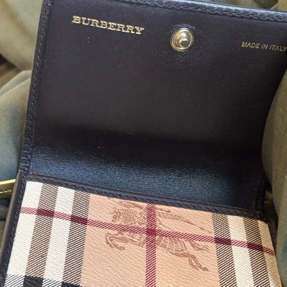 Burberry Black and Beige Plaid Wallet - Picture 4 of 9